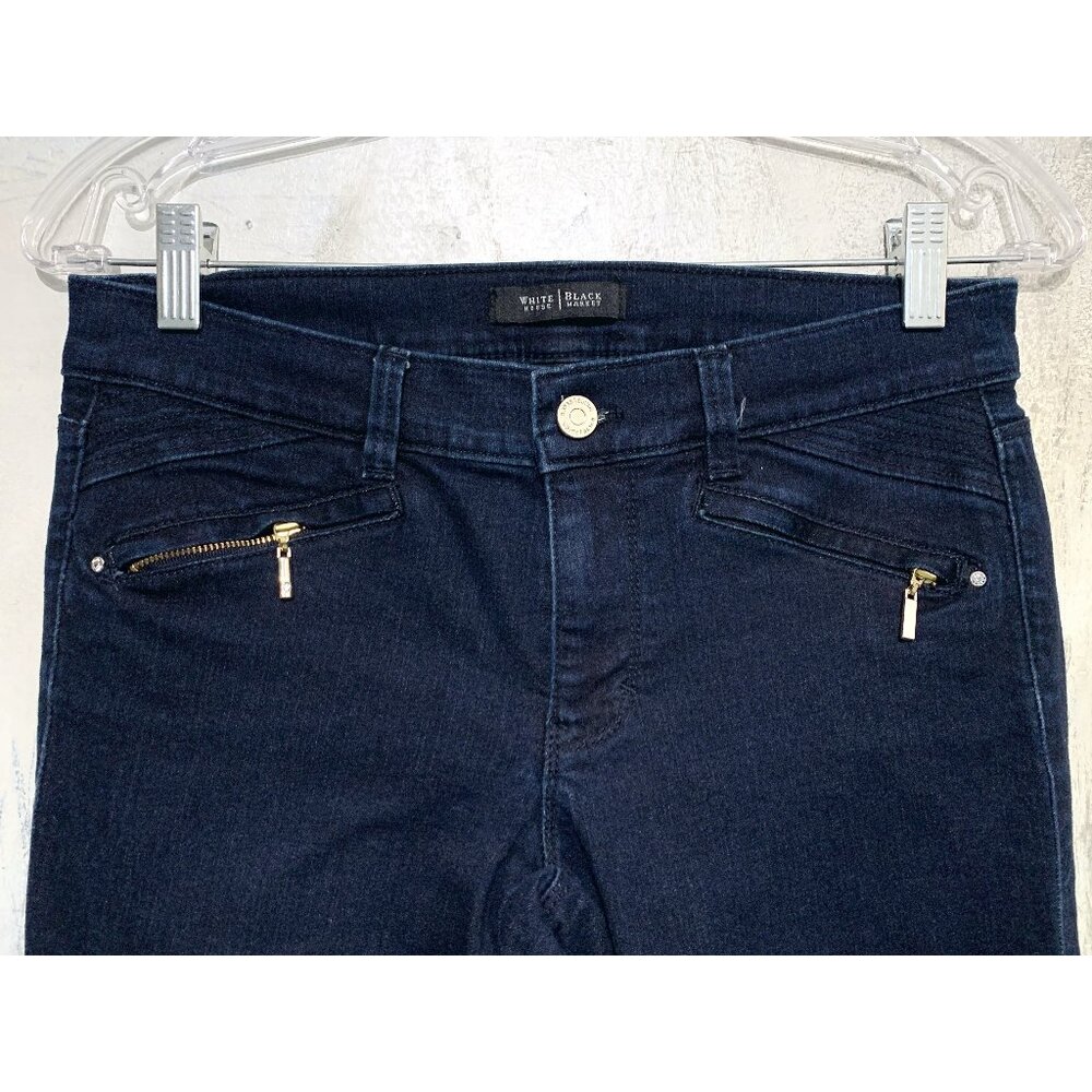 WHBM skinny jeans with zipper pockets, Size 4R